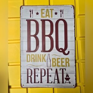 BBQ Metal Sign